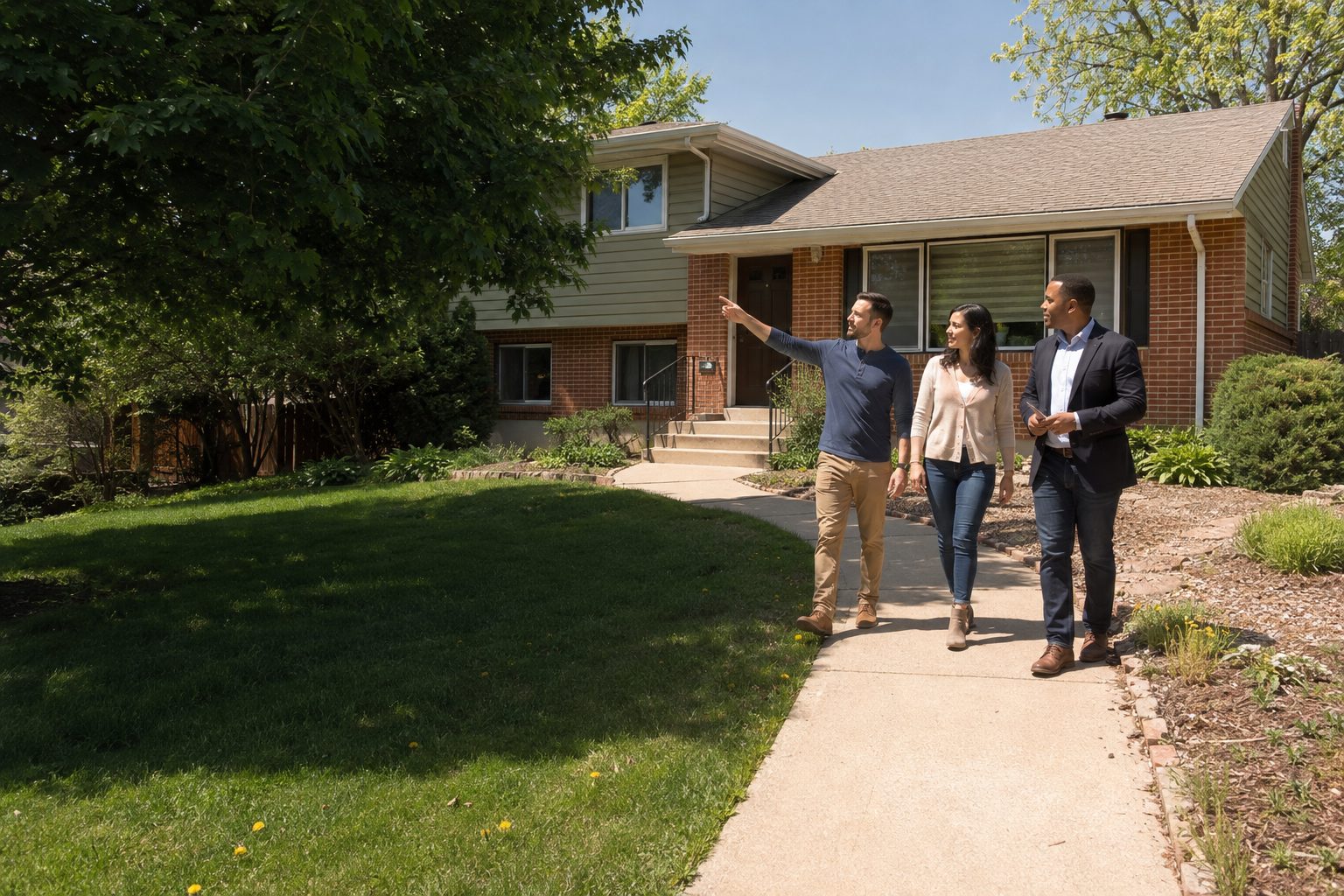 Colorado buyers reviewing FHA financing for a suburban home