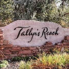 Tallyn's Reach community entrance sign in Aurora, Colorado